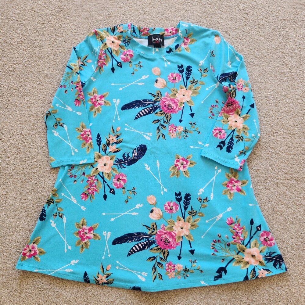 🌸 By & By Blue Tunic Dress 🌸 Girls Size Medium (10/12)